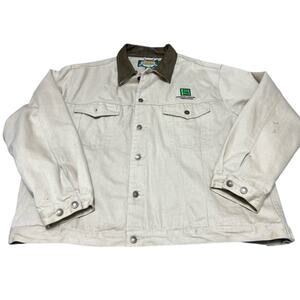 Chore Jacket Mens 2XL XXL Beige Brown Collared Cabelas